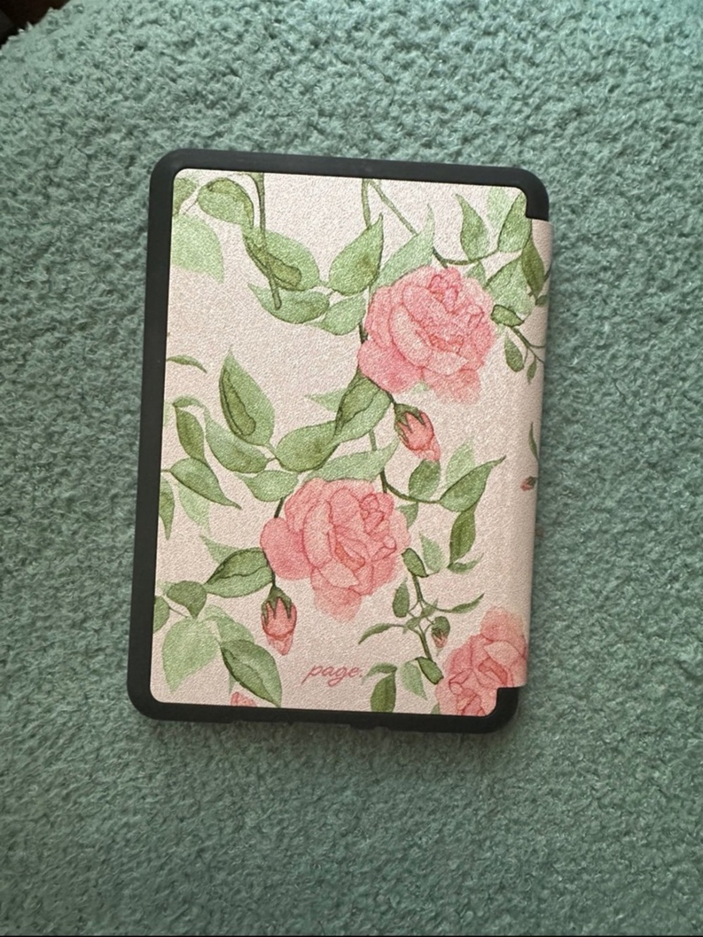 Floral Pink Rose Pattern Tablet Case - Picture 3 of 4